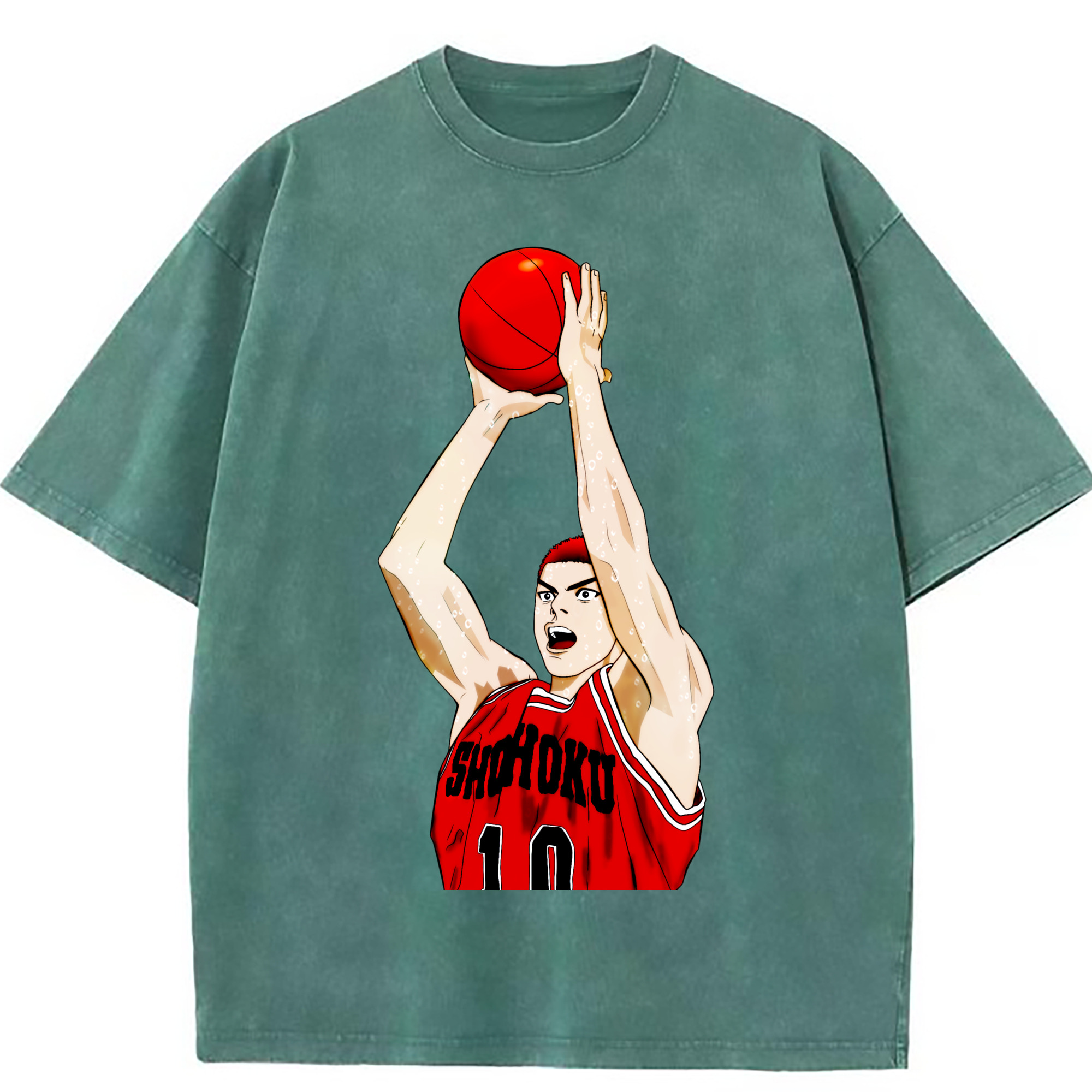 （画像用） SLAM DUNK／スラムダンク 綿100% ヴィンテージ風 半袖Tシャツ（フロントプリント）